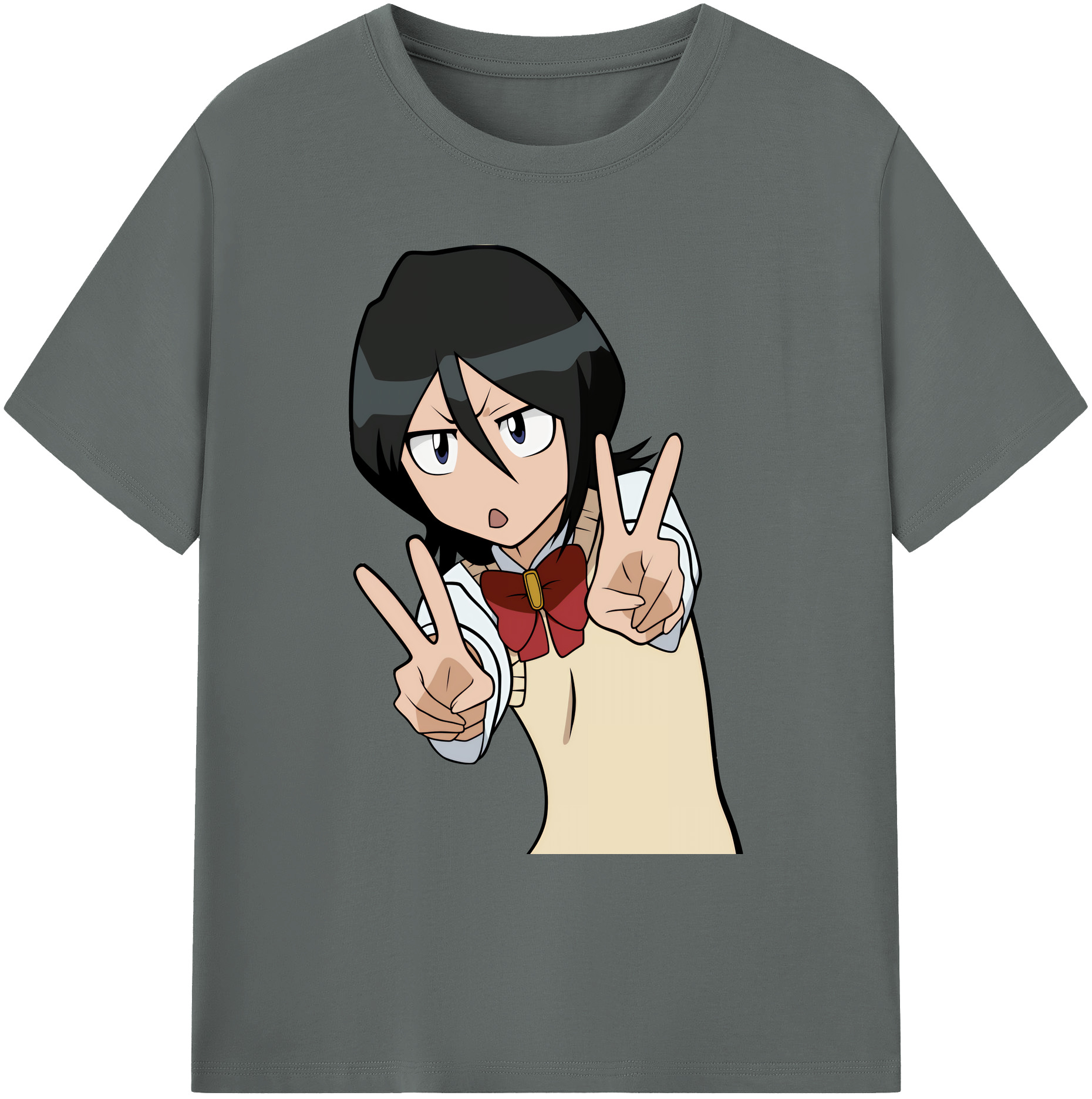 （画像用） ブリーチ 朽木ルキア BLEACH Kuchiki Rukia 綿100％ メンズ半袖Tシャツ｜肌触りやわらか＆通気性